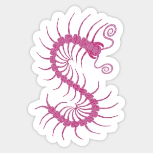 Pink Sapphire Centipede Sticker